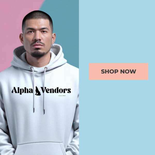 Hoodie White - Alpha Vendor - Image 2